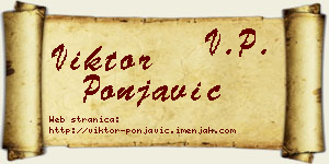 Viktor Ponjavić vizit kartica